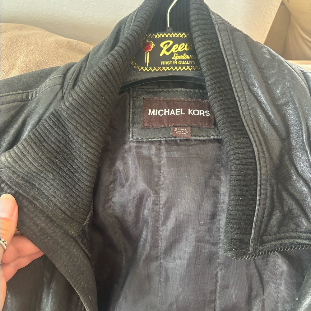 Michael Kors Dark Gray Bomber Jacket